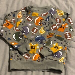 Little Sleepies “Touchdown Time” football print Play Capsule sweatshirt